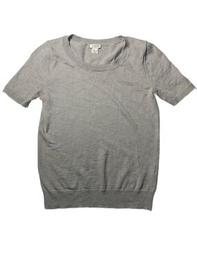 J. Crew Lightweight Short Sleeve Knit Top - Gray Size XS